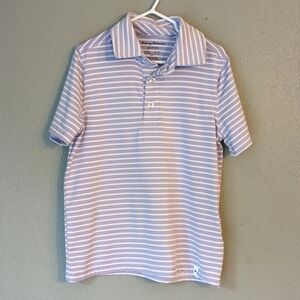 Tommy Bahama Boys Active Light purple Stripe Quick Dry Polo Shirt - Size Small